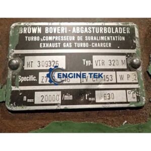 Brown Boveri VTR 320 M Turbocharger