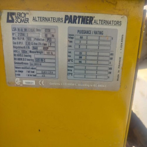 Leroy Somer LSA M 49 1M6 C 6S/4 Alternator – 3412C Generator