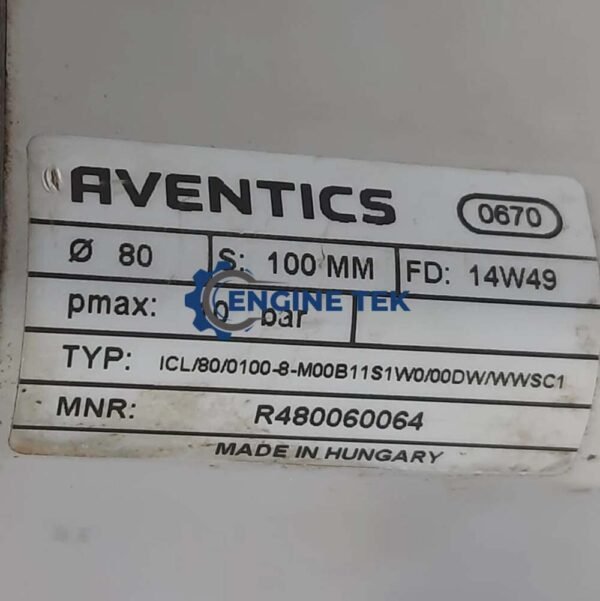 Aventics ICL/80/0100-8-M00B11S1W0/00DW/WWSC1 Cylinder - Image 5