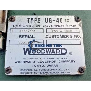 Woodward UG-40 Designation governor